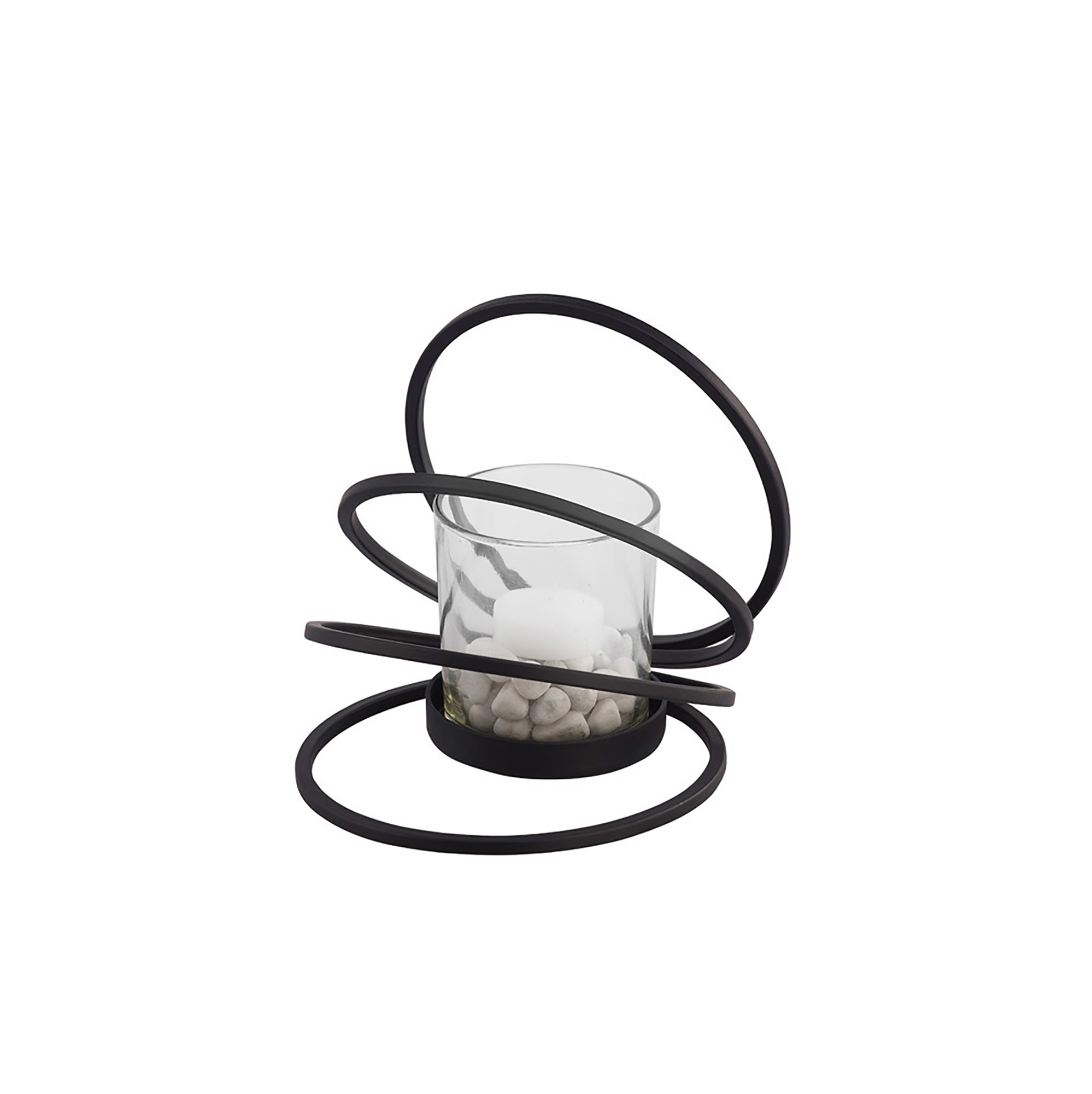 IL70703  Oreo Candle Holder 4 Ring Medium